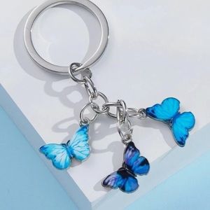 Butterfly pendant keychain
